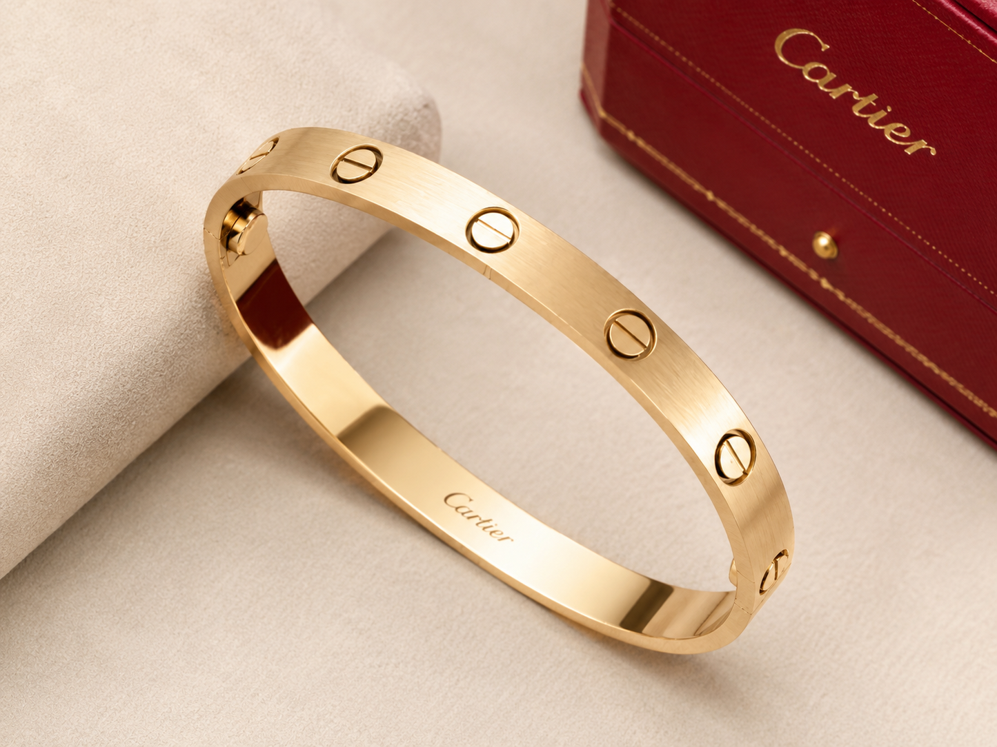 Cartier Love 18k Yellow Gold Bangle Bracelet with Screwdriver and Box